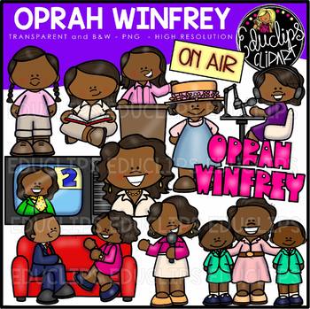 Preview of Oprah Winfrey Clip Art Set {Educlips Clipart}