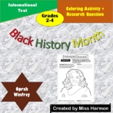 Oprah Winfrey Coloring Page and Research Task