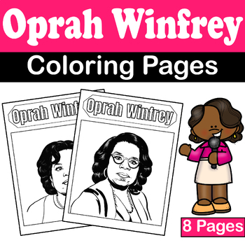 Preview of Oprah Winfrey Coloring Pages | Black History & Women's History Month Activities