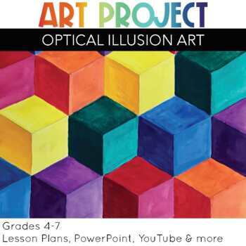 Preview of Optical Illusion Art Project Elementary or Middle School