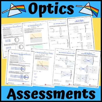 Preview of Optics Assessments: Quizzes and Tests for Reflection and Refraction