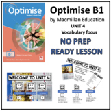 Optimise B1 Unit 4 VOCABULARY ready-to-go lesson