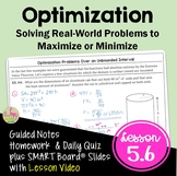 Calculus Optimization with Lesson Video (Unit 5)