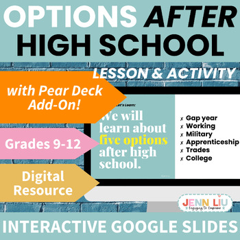 Preview of Options after High School Pear Deck - College Readiness Lesson & Activity