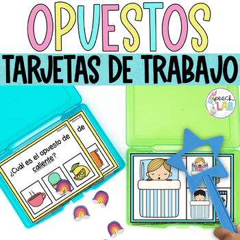 Preview of Opuestos - Tarjetas de Trabajo | Opposites Task Cards