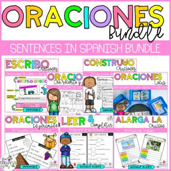 Preview of Oraciones en Español Bundle | Sentences in Spanish Bundle