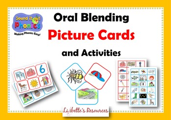 Preview of Oral Blending Picture Cards and Activities