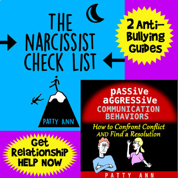 Preview of Narcissist Passive Aggressive Communication Behavior Conflicts Anti Bully Guides
