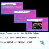 Oral Communication: Florida B.E.S.T. Standards - 6th Grade ELA