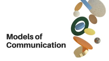 Preview of Oral Communication - Models of Communication