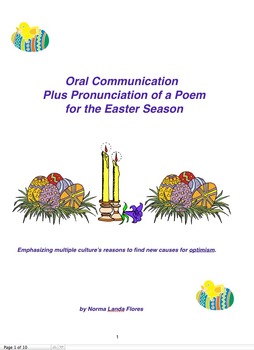 Preview of Multicultural Oral Communication & Pronunciation of a Poem for the Easter Season