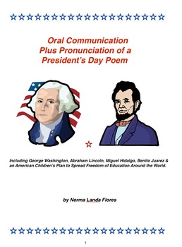 Preview of Oral Communication plus ESL Pronunciation of a President's Day Poem