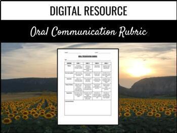 Preview of Oral Communication Rubric