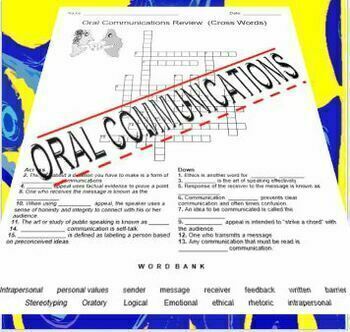 Preview of Oral Communications Review   (Crosswords!)