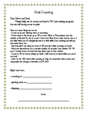 Oral Counting Help-Letter from child to parent