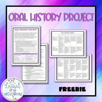 Preview of Oral History/Interview Project C3 Distance Learning [Editable]