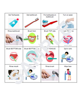 Oral Hygiene Sequencing Cards by Joyful OT | TPT