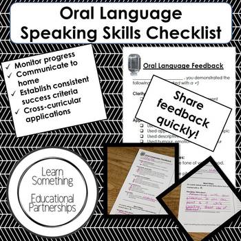 Preview of Oral Language Speaking Skills Checklist