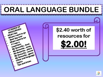 Preview of Oral Language Bundle