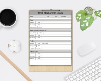 Preview of Oral Mechanism-Facial Exam Screening - SLP Checklist