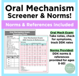 Oral Mechanism Screener & Norms!