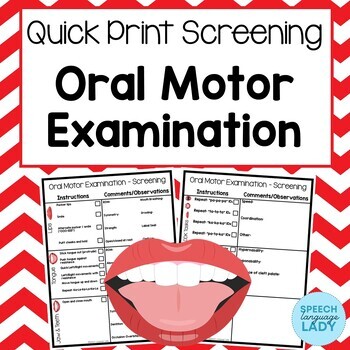 Preview of Oral Motor Examination Screening