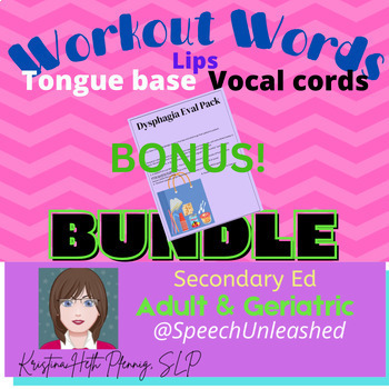 Preview of Oral Motor Exercises BUNDLE with FREE Assessments and FREE Dysphagia Packs!