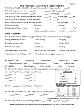 Preview of Oral Peripheral Mechanism & Voice Screening