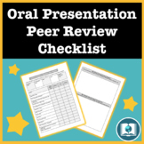 Oral Presentation Checklist Peer Review Form: Use in Any Class!