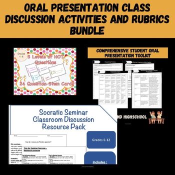 Preview of Oral Presentation Class Discussion Activities and Rubrics Bundle