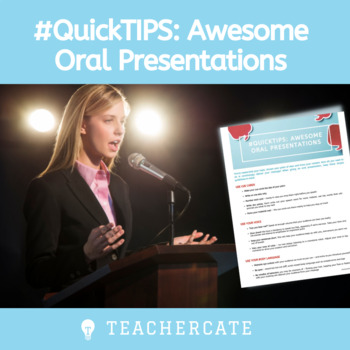 Preview of Oral Presentation Public Speaking Tips | Printable and Digital