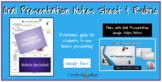 Oral Presentation Reminders One Pager Notes & Rubric on Go