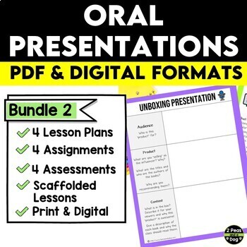 Preview of Oral Presentations Bundle 2 Public Speaking Lessons