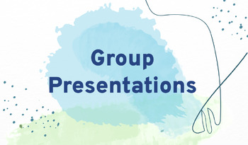 Preview of Oral Presentations - Group Presentation Lesson