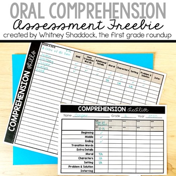 Preview of Oral Reading Comprehension Checklist for K-2 FREEBIE