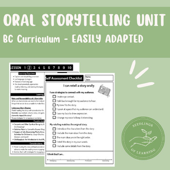 Preview of Oral Storytelling Unit - BC Curriculum