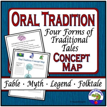 Preview of Oral Tradition Concept Map and Anticipation Guide Digital and Print
