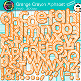 Orange Alphabet Letter Clipart Images: Crayon Effect Clip 