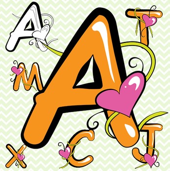 Preview of Orange Alphabet Letters Clip Art - Valentine's Day!