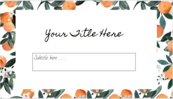 Preview of Orange Blossom Leafy Google Slides Theme 
