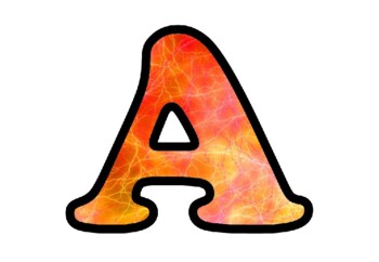 the letter a in orange