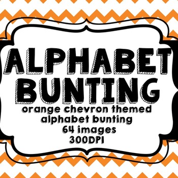 Preview of Orange Chevron Alphabet Bunting
