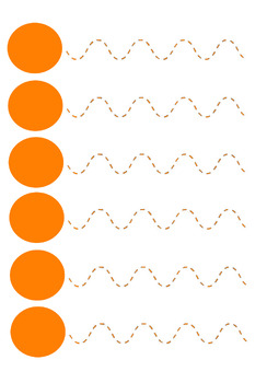 Preview of Orange Circle Tracing/Scissor Cutting Activity