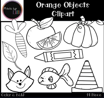 black and white orange clip art