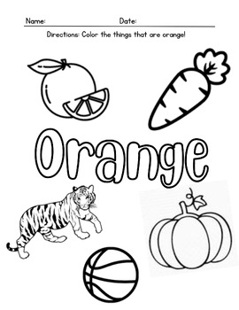 Preview of Orange Coloring Page