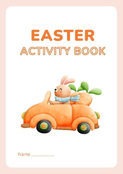 Preview of Orange Cute Easter Activity Book for Kids