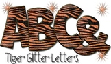 Tiger Print Alphabet - Orange Glitter