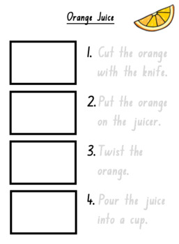 Orange Juice Procedural Writing Template by Learn in Colour | TPT