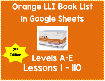 Preview of Orange LLI 2nd Edition Book List