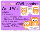 Owl Alphabet and Number Line Orange